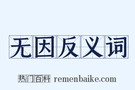 无因反义词是什么意思的图片